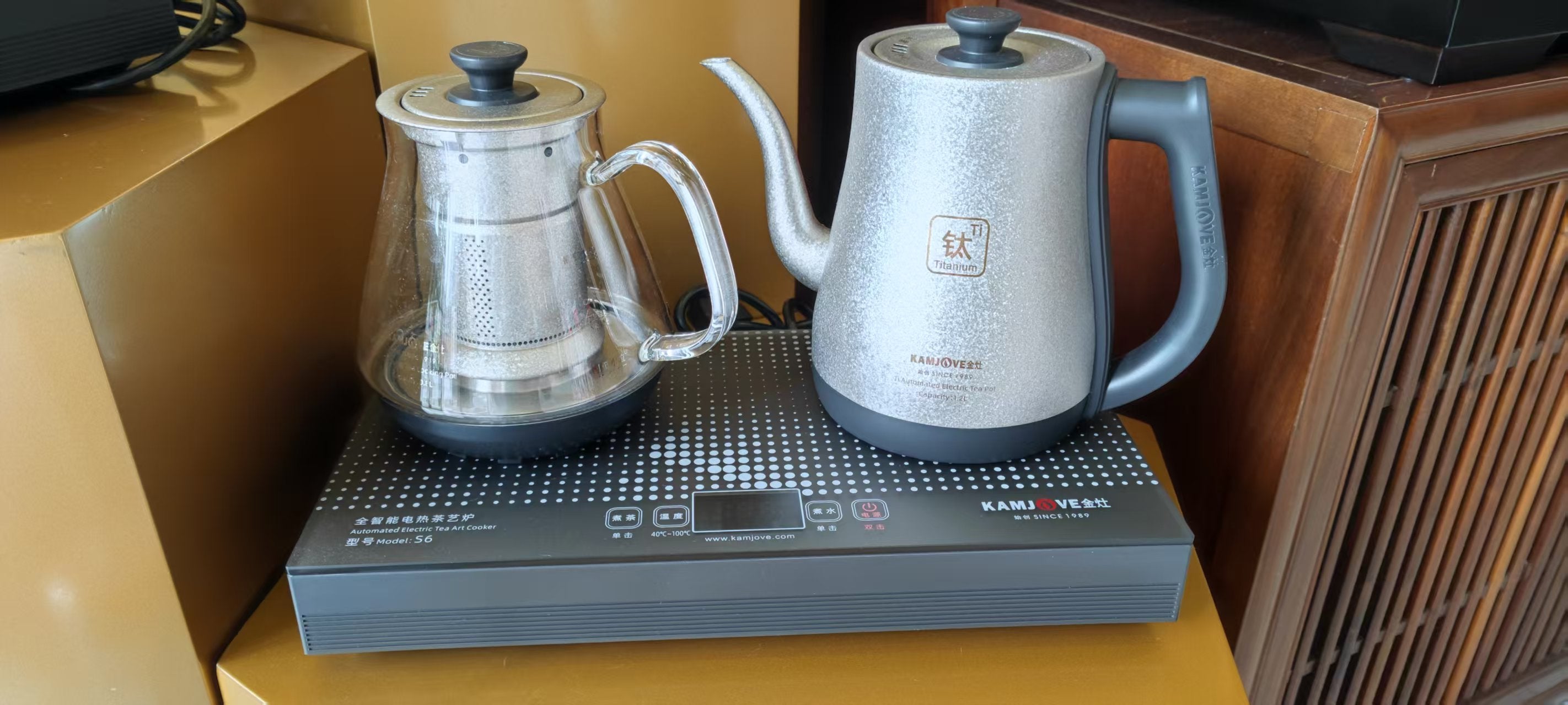 Fully Intelligent Ice Crystal Titanium Electric Tea Stove